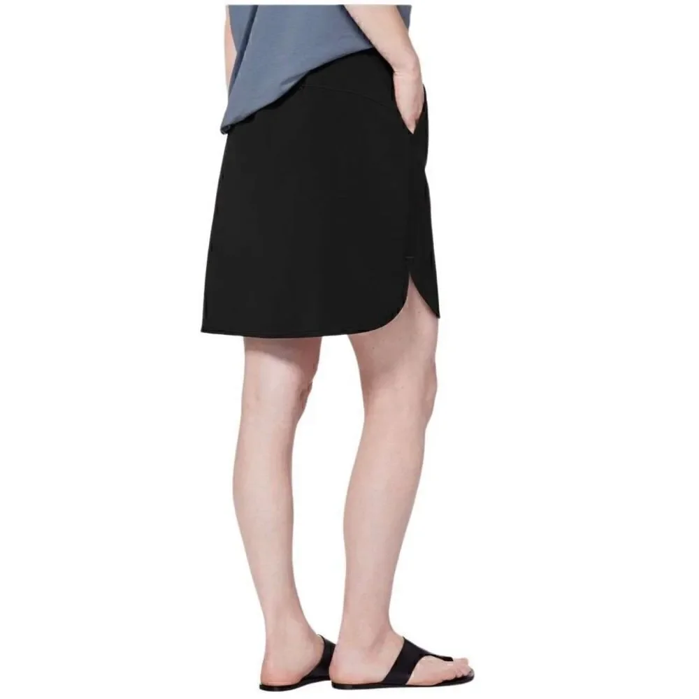 Lululemon On The Fly Skirt 21 Black Size 6 Travel Pull On Stretch $88.00
